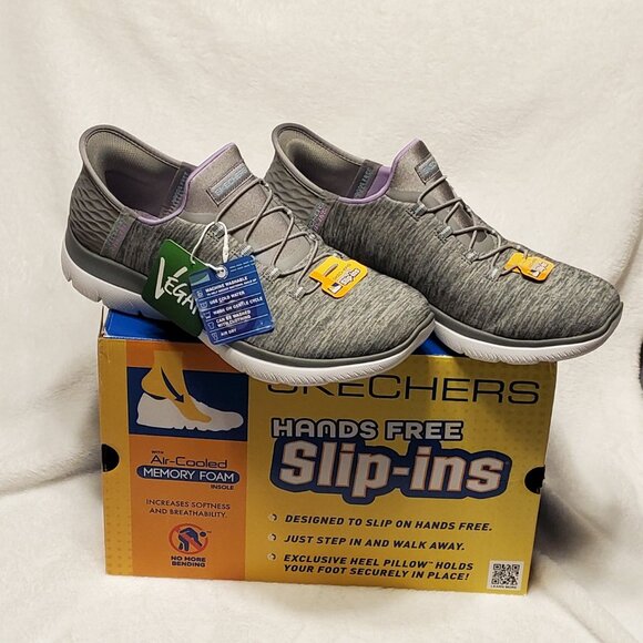 NEW IN BOX Sketchers hands free slip-ins Summit Dazzling Haze (gray) size 9.5 - Picture 12 of 15